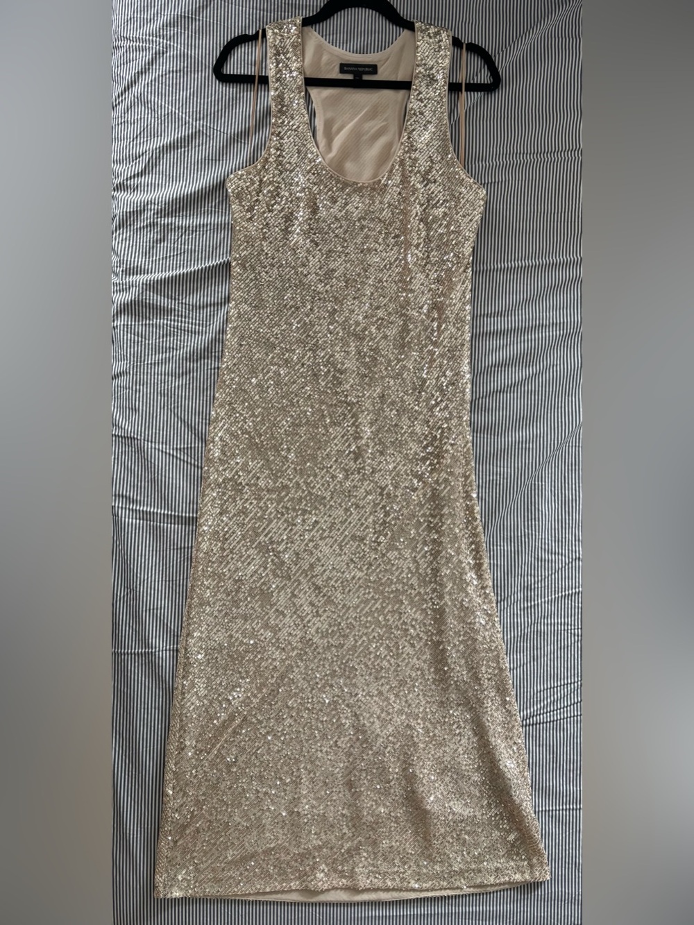 Banana Republic Gold Sequin Midi Dress